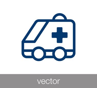 Ambulans simgesi illüstrasyon