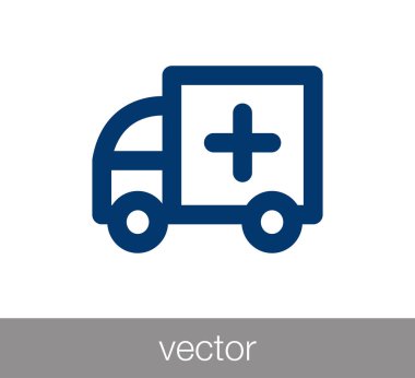 Ambulans simgesi illüstrasyon