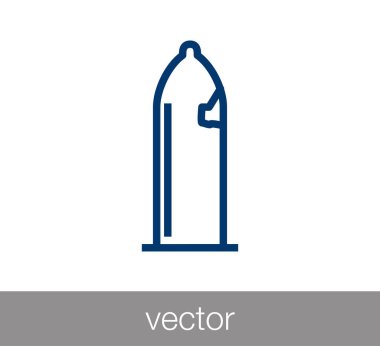 Prezervatif düz simgesi