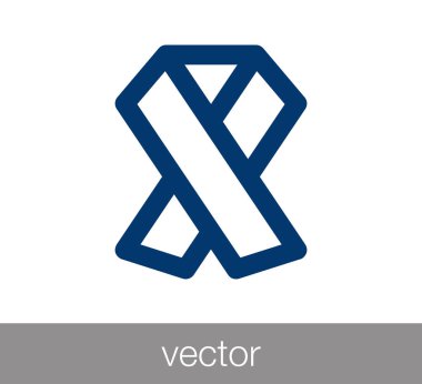 Kurdele düz simgesi