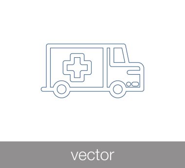 Ambulans simgesi illüstrasyon