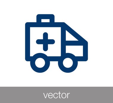Ambulans simgesi illüstrasyon