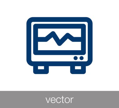 Elektrokardiyogram kalp beat simgesi ile