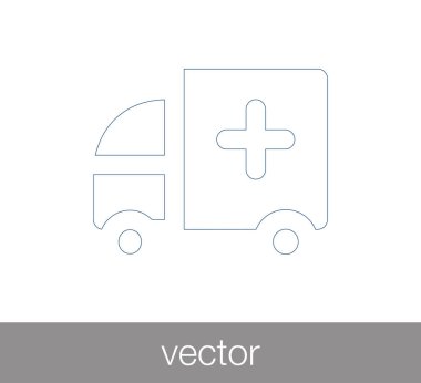 Ambulans simgesi illüstrasyon