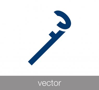 koltuk değneği düz simgesi