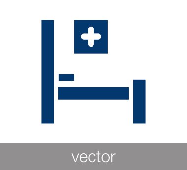 Hastane düz simgesi