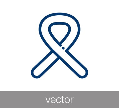 Kurdele düz simgesi