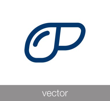 İnsan karaciğer organ simgesi