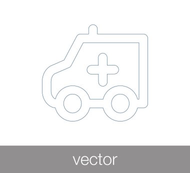 Ambulans simgesi illüstrasyon