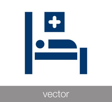Hastane düz simgesi
