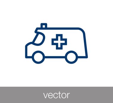 Ambulans simgesi illüstrasyon