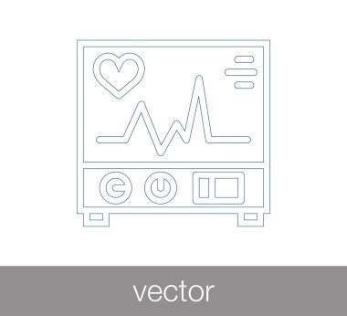 Elektrokardiyogram kalp beat simgesi ile