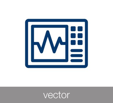 Elektrokardiyogram kalp beat simgesi ile