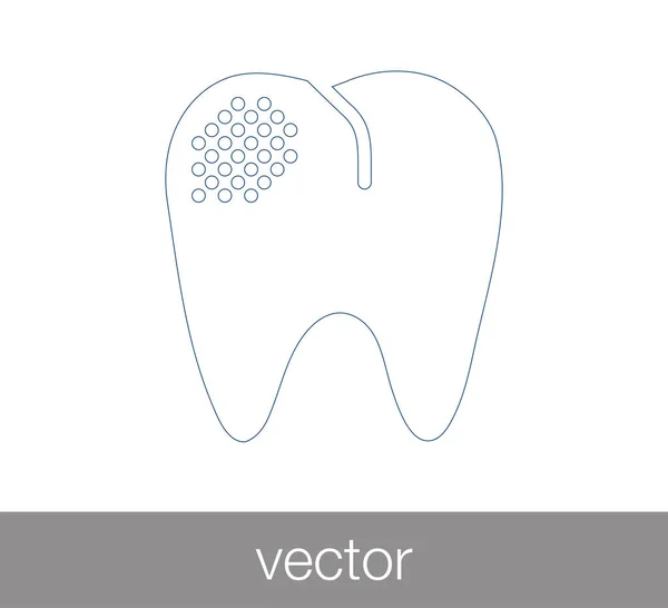 Zahnzeichensymbol — Stockvektor