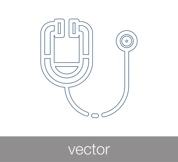 Icono del estetoscopio médico — Vector de stock