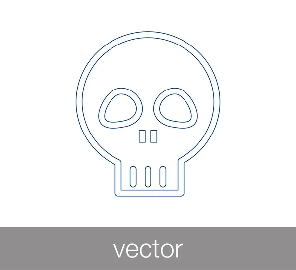 Icono web del cráneo — Vector de stock