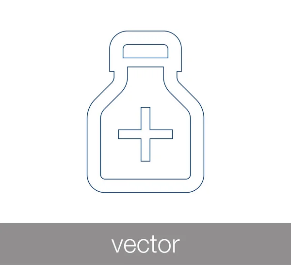 Píldoras Icono plano — Vector de stock