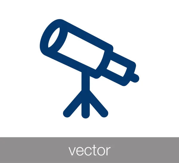 Dalekohled ploché ikony — Stockový vektor