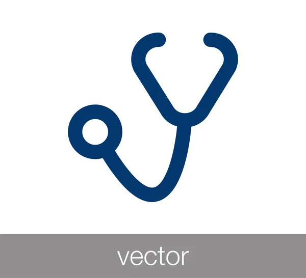 Ícone de estetoscópio médico — Vetor de Stock