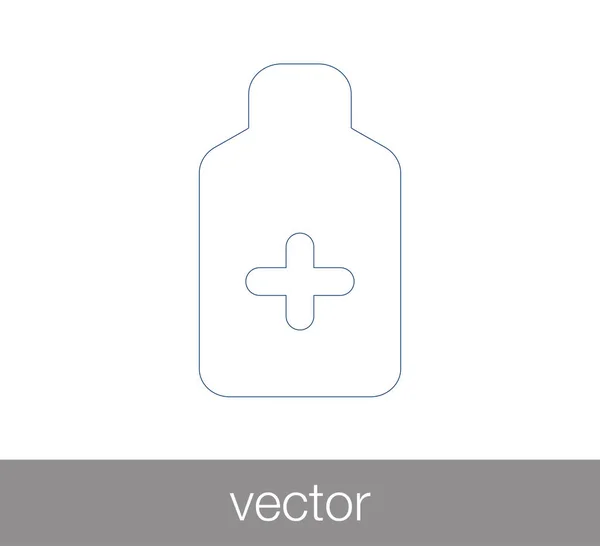 Píldoras Icono plano — Vector de stock