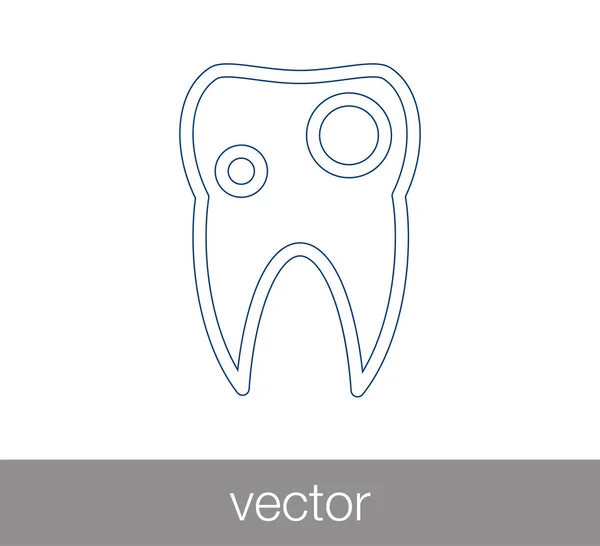 Ícone de sinal de dente —  Vetores de Stock