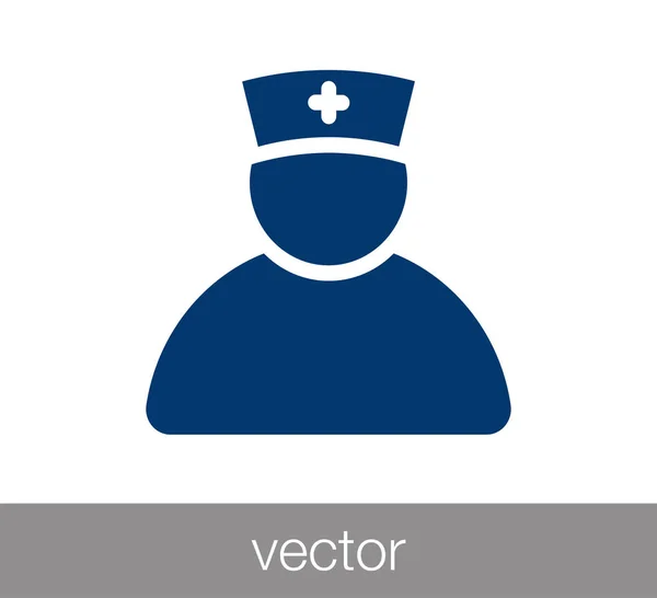 Icône web docteur — Image vectorielle