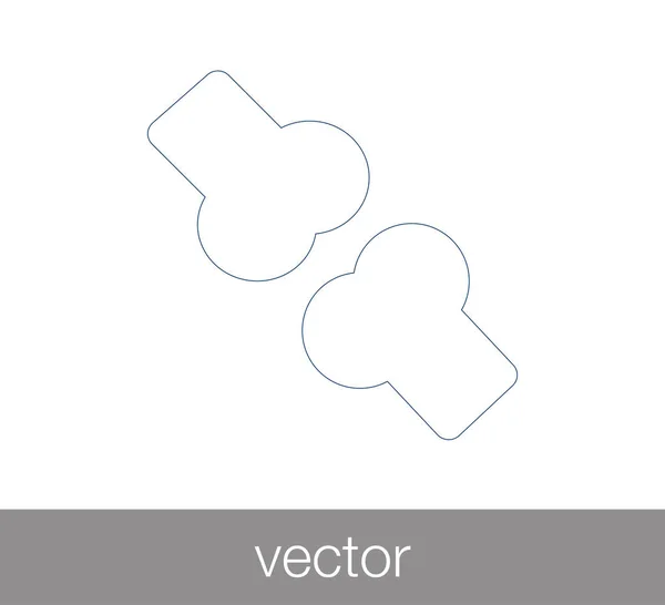 Signo óseo icono — Vector de stock