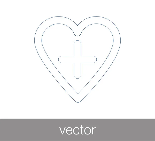 Medical heart icon — Stock Vector