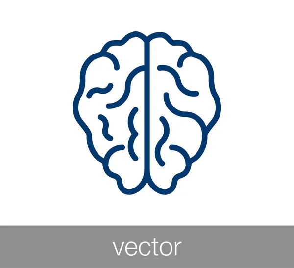 Icona del cervello Illustrazione — Vettoriale Stock