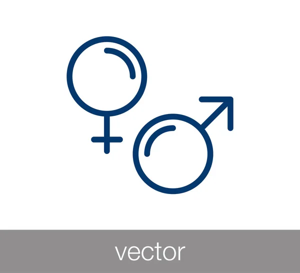 Значок мужских и женских половых признаков — стоковый вектор