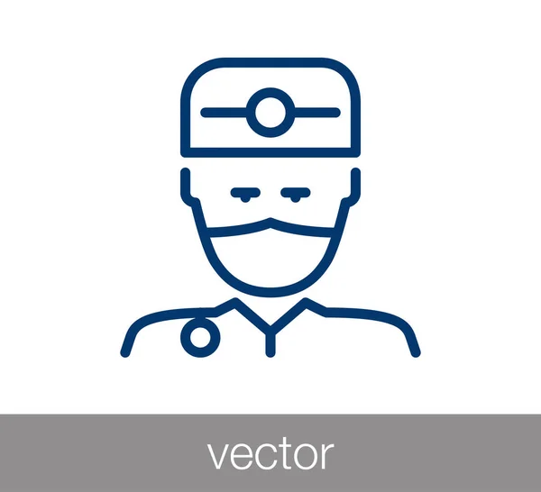 Doctor icono web — Vector de stock