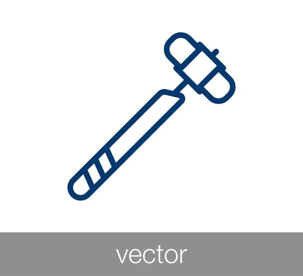 Egészségügyi kalapács ikonra — Stock Vector