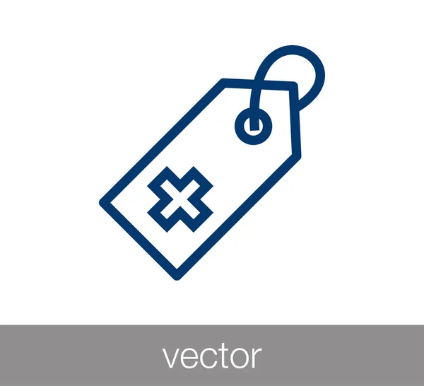 Medische label pictogram — Stockvector