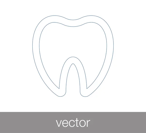 Ícone de sinal de dente —  Vetores de Stock