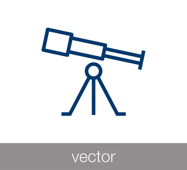 Icône plate télescope — Image vectorielle