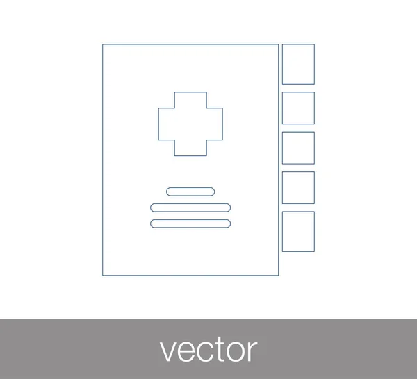 Icono de archivo médico — Archivo Imágenes Vectoriales