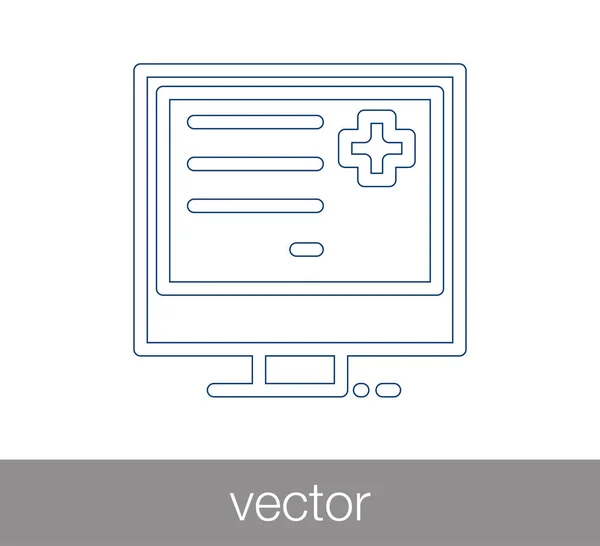 Icône de fichier médical — Image vectorielle