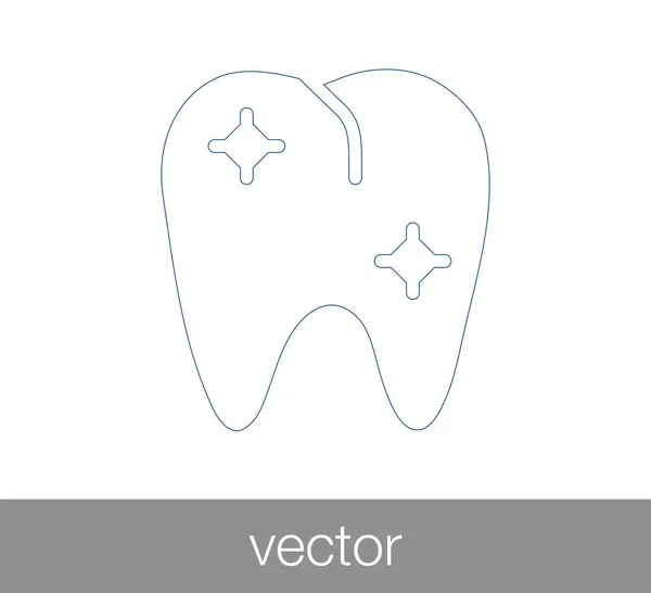 Tand tecken ikonen — Stock vektor