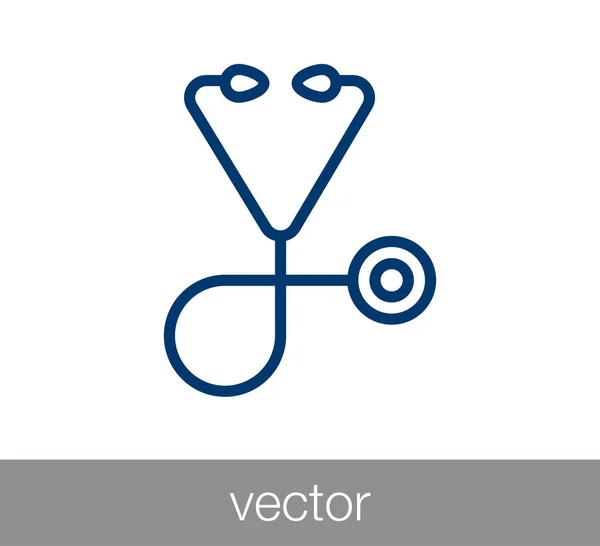 Icône stéthoscope médical — Image vectorielle
