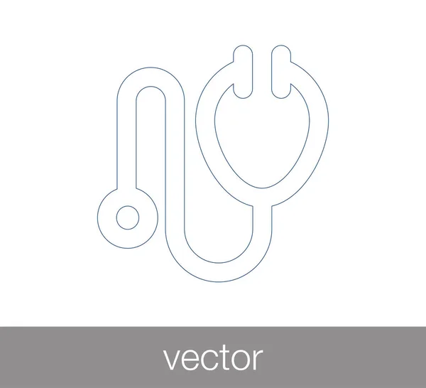 Icône stéthoscope médical — Image vectorielle