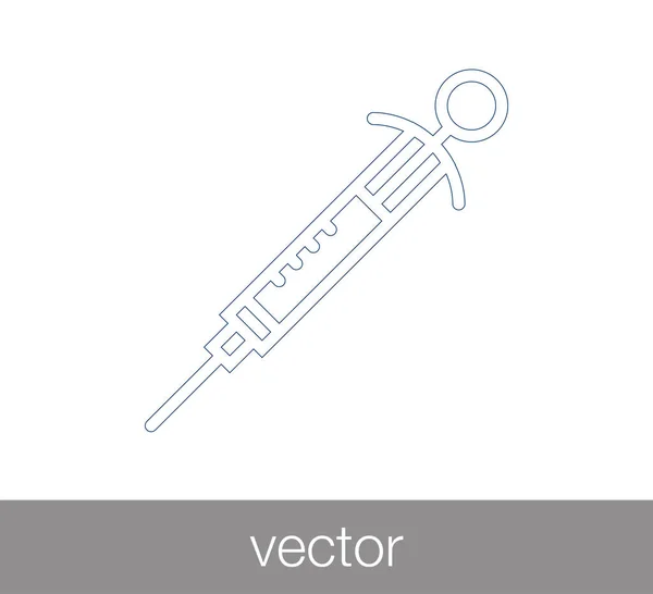 Icône du panneau de seringue — Image vectorielle