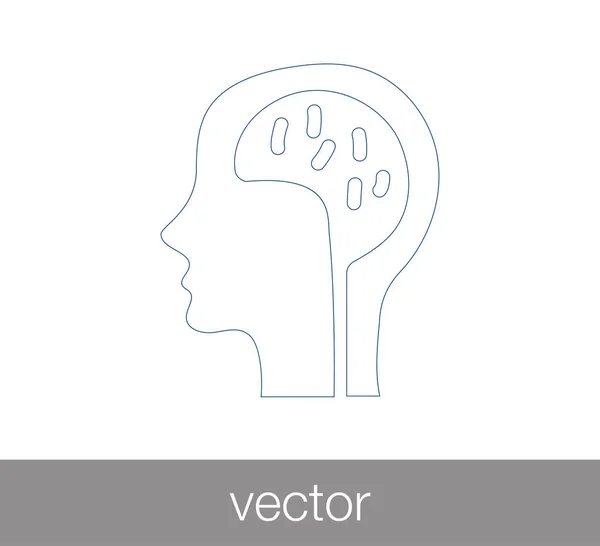 Icona del cervello Illustrazione — Vettoriale Stock