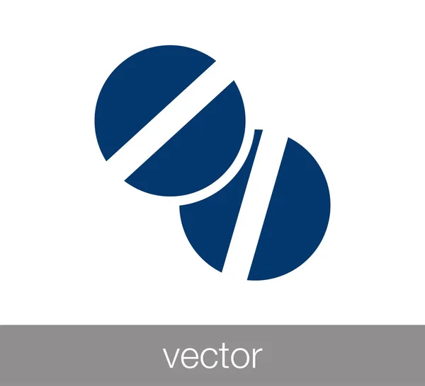 Prášky ploché ikony — Stockový vektor
