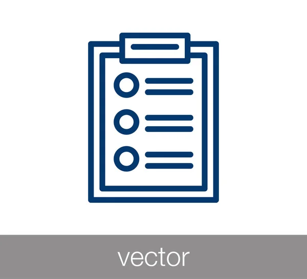 Контрольный список или значок буфера обмена — стоковый вектор
