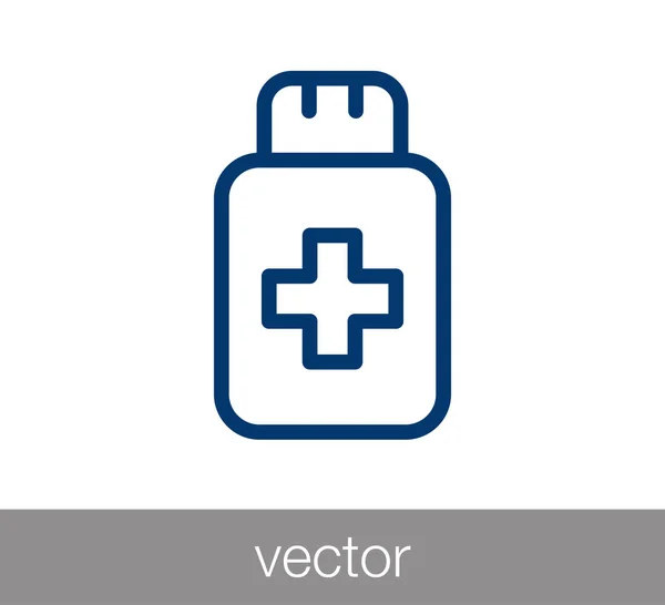 Comprimidos Ícone plano — Vetor de Stock