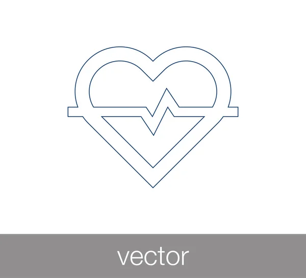 Icône de battement de coeur — Image vectorielle
