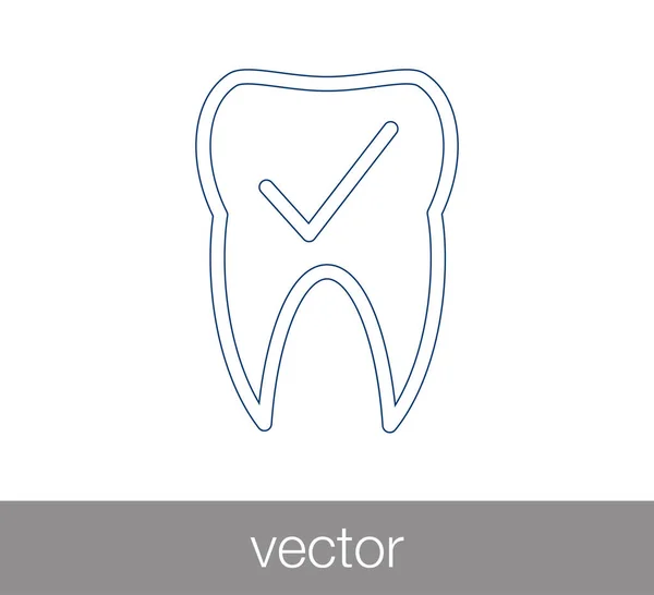 Ícone de sinal de dente —  Vetores de Stock