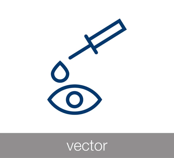 Icono plano de ojo — Vector de stock