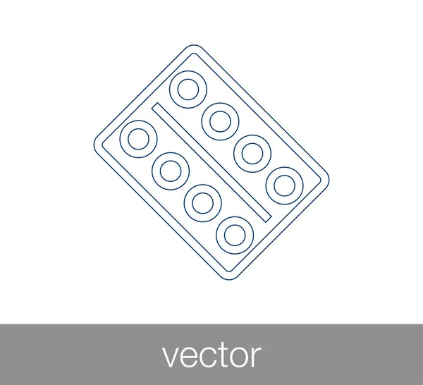 Pills flat icon — Stock Vector