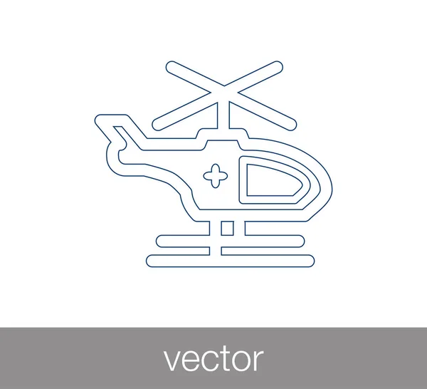 Icono de ambulancia helicóptero — Vector de stock